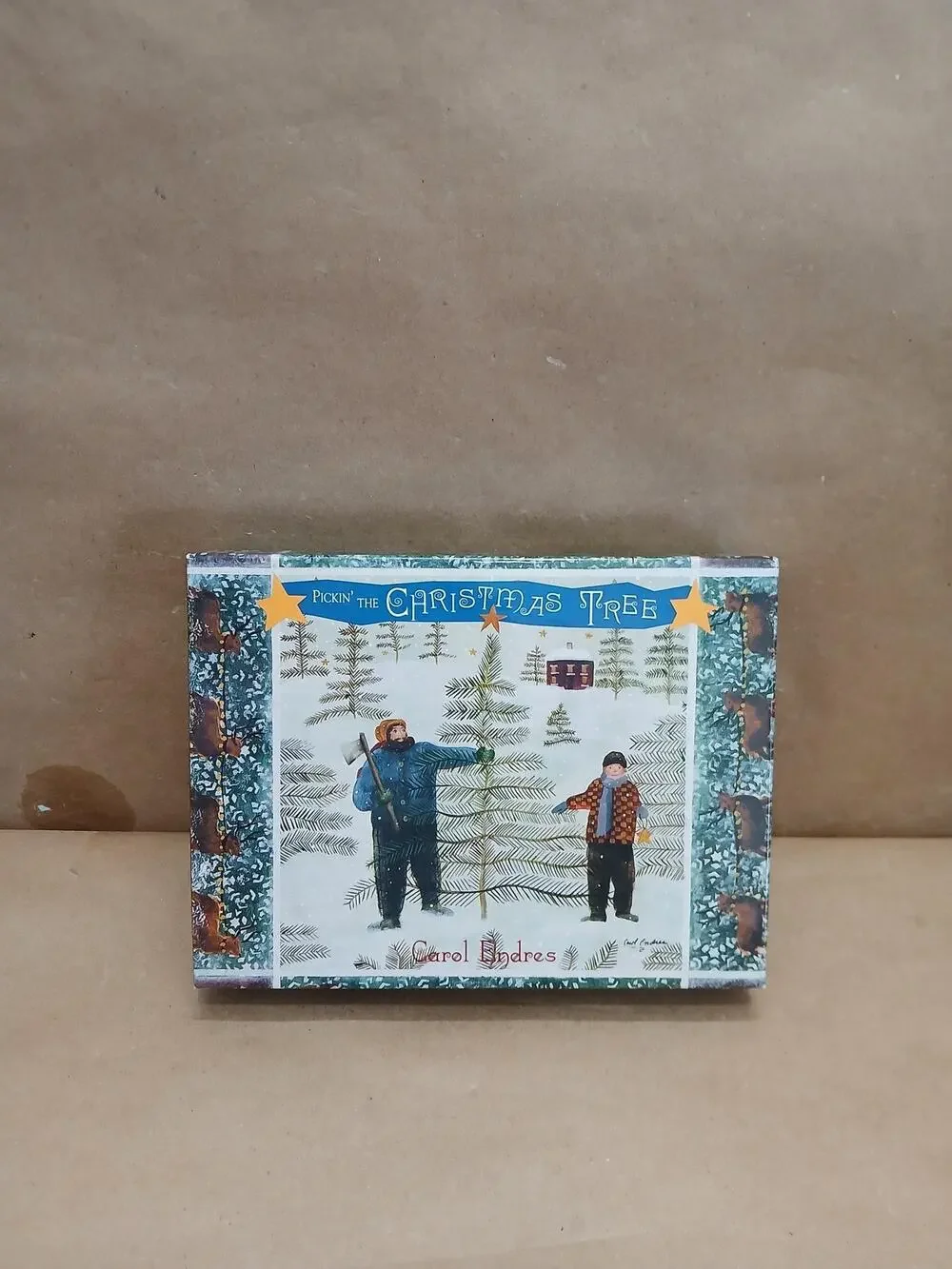 Vintage Pickin' The Christmas Tree Boxed Cards Carol Endres 1995 AMCAL Holiday